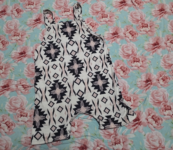 Geometric Patterned Overalls - Picture 2 of 3